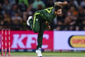 Haris Rauf is racing the clock to be fit for the T20 World Cup in the US and Caribbean. (AP PHOTO)